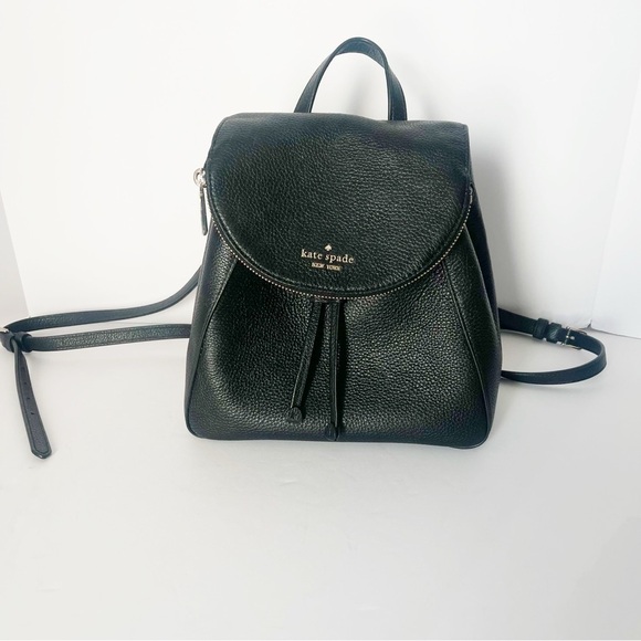 Black Kate Spade Leila Medium Backpack Purse - Picture 1 of 6